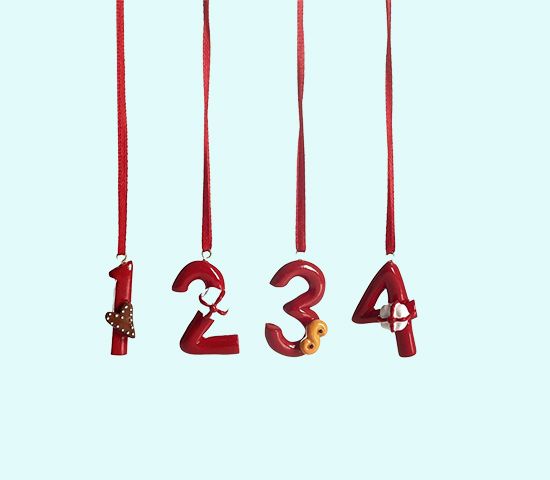 Advent numbers, set of 4