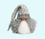 Tomte w/ beard & grey knitted hat 7", wool