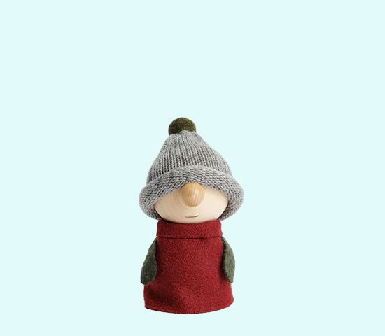 Tomte kid w/grey hat 5", Estrid