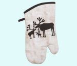 Oven mitt, reindeer family