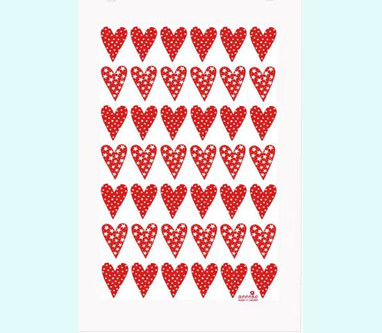 Terry cloth towel 12" x 20", hearts