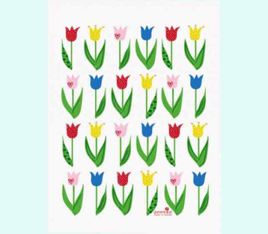 Terry cloth towel 12" x 20", tulips