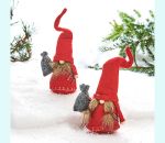 Tomte couple w/sack 6", red