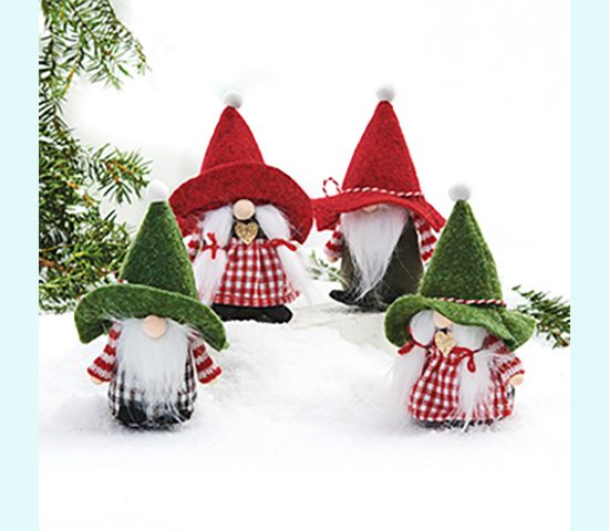 Tomte mom & dad w/ brim hat 5 1/2", asst