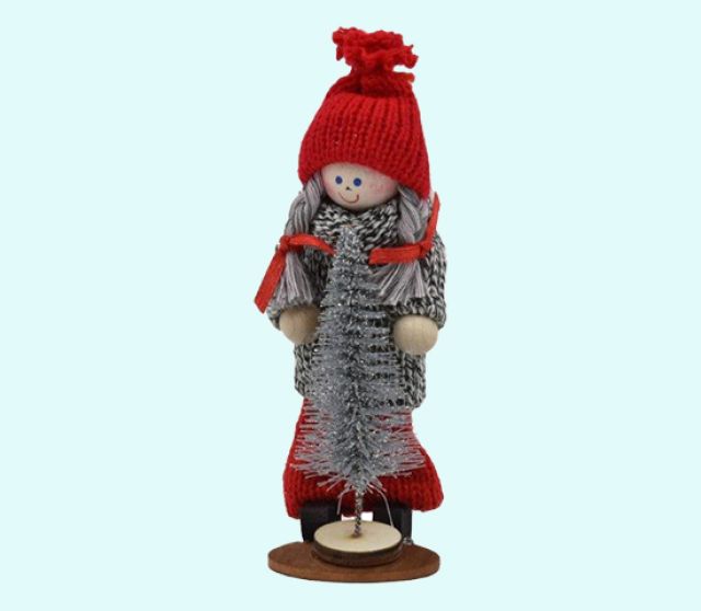 Tomte girl w/silver tree