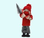 Tomte girl carrying silver tree