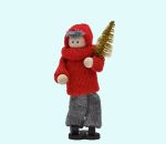 Tomte girl carrying gold tree