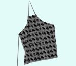 Apron, moose in black