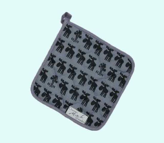 Potholder, moose in black