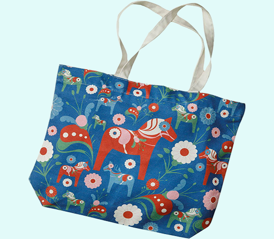 Tote bag, Dalahorse & kurbits, blue