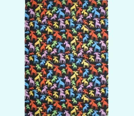 Potholder, colorful moose