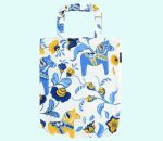 Tote bag, Dala blue / yellow L, white