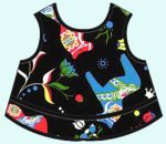 Bib, black w/ Dalahorses