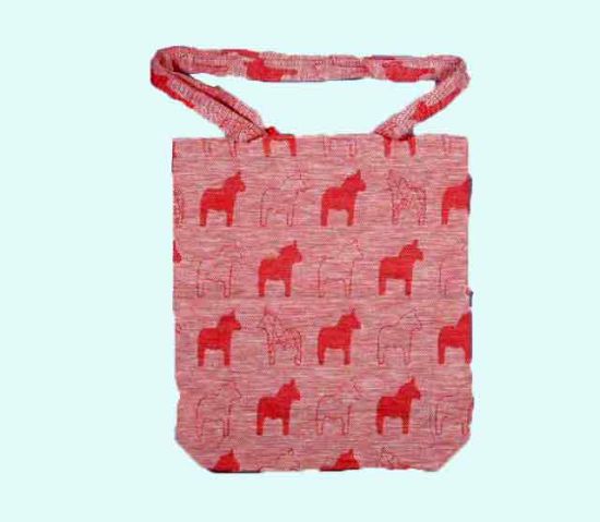 Shoulder bag 14" x 15", Dalahorse red