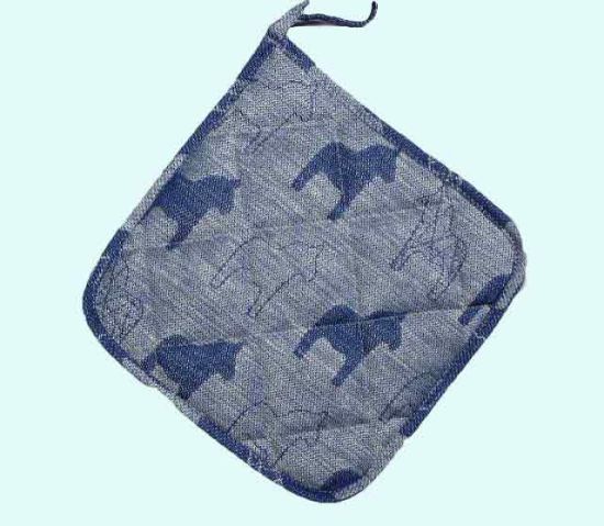 Potholder, Dalahorse blue