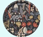 Tray 12", bear in flower forest, navy