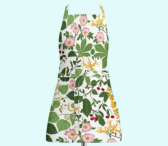 Apron, flowers & leaves