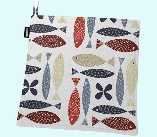 Potholder, shoal of fish