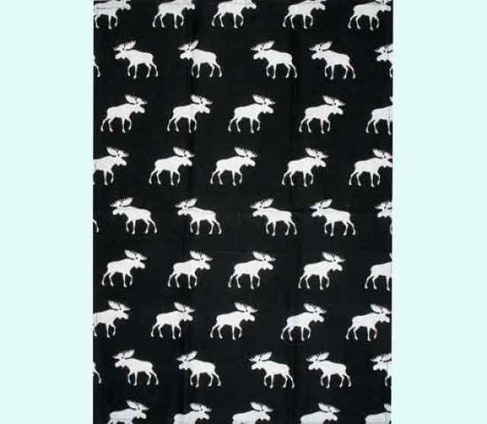 Towel, moose black / white