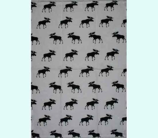 Towel, moose white / black