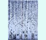 Towel 18" x 25", birches, grey