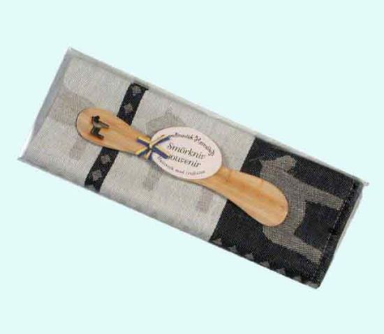 Towel & spreader set, Dalahorse black