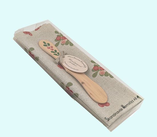 Towel & spreader set, lingonberry