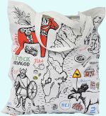 Tote bag, Sweden drawings