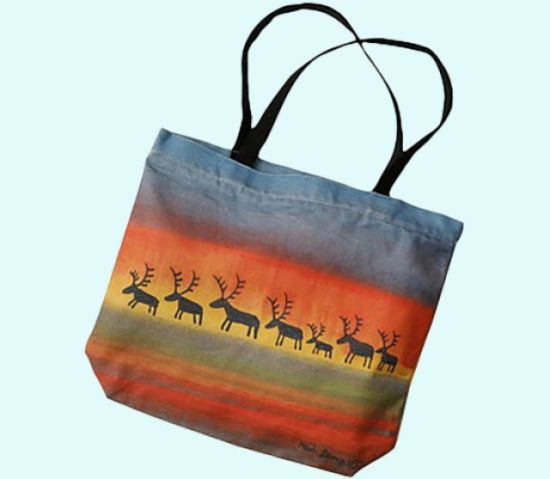 Canvas bag, reindeer herd