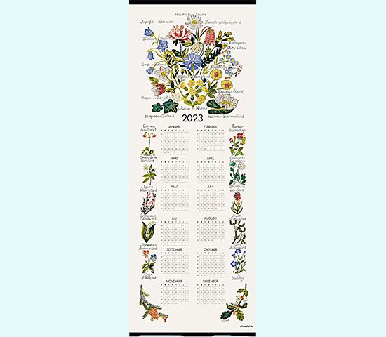 Cloth calendar 2026, province flowers