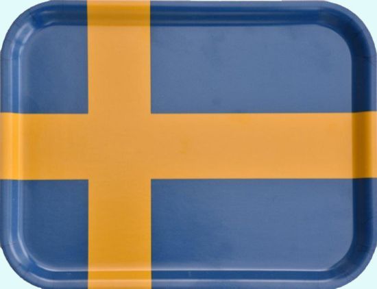 Tray 8" x 11", Swedish flag