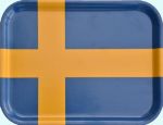 Tray 8" x 11", Swedish flag