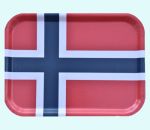 Tray 8" x 11", Norwegian flag