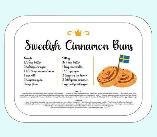 Tray 8 x 11", Swedish cinnamon buns