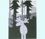 Towel 20 x 28, moose forest