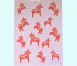 Towel 20 x 28, red Dalahorses