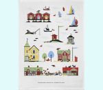 Towel 20" x 28", summer houses