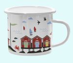 Mug, enamel, seaside