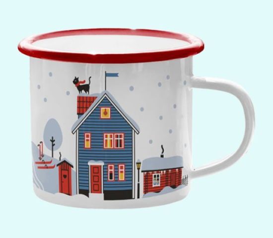 Mug, enamel, Swedish winter