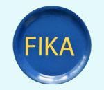 Coaster, Fika blue / yellow