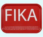 Tray 8" x 11", Fika red English