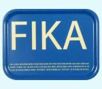 Tray 8" x 11", Fika blue / yellow English