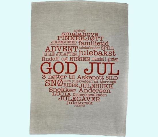 Towel 20 x 28", God Jul Norway