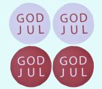 Coaster set of 4, God Jul