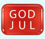 Tray 8" x 11", God Jul, red