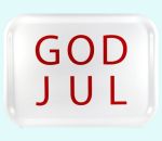 Tray 8" x 11", God Jul, white