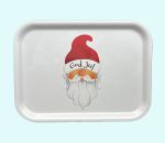 Tray 8 x 11", Tomte w/God Jul hat