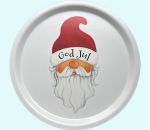 Tray 12", Tomte w/God Jul hat