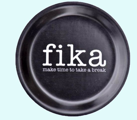 Coaster, Fika, make time to., black