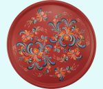 Tray 14", Nordic rose, red